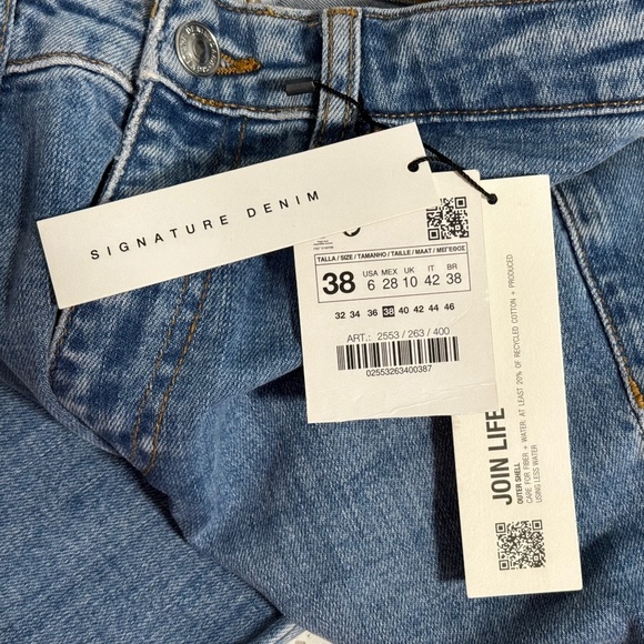 NWT Zara High Rise Skinny With Split Hem Jeans - Picture 10 of 11